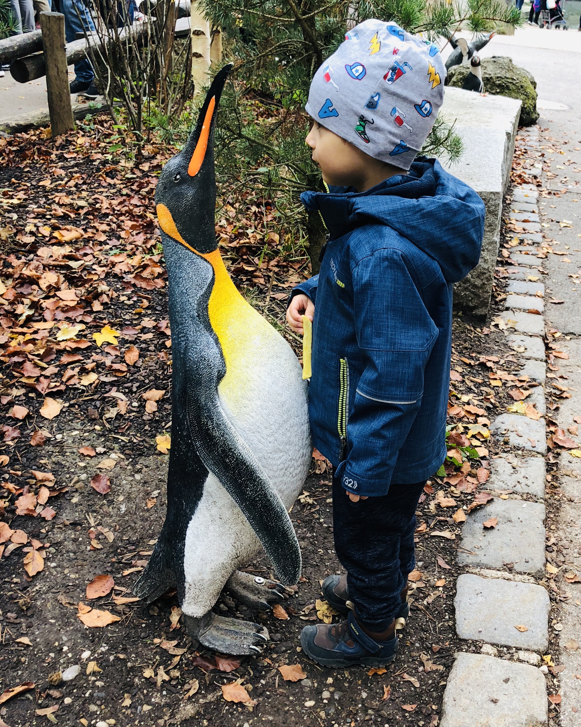 kid and penguin