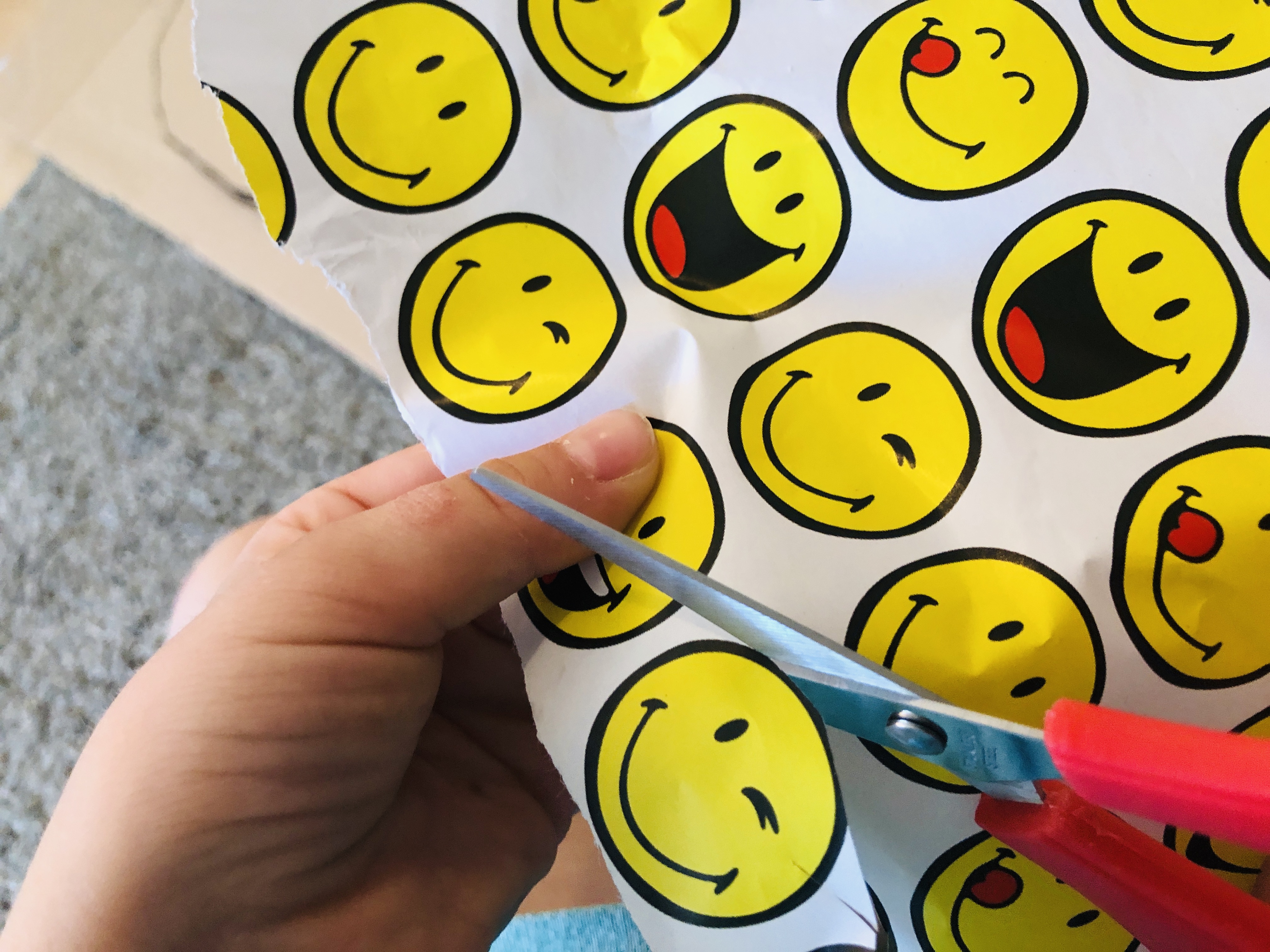 cutting out smileys