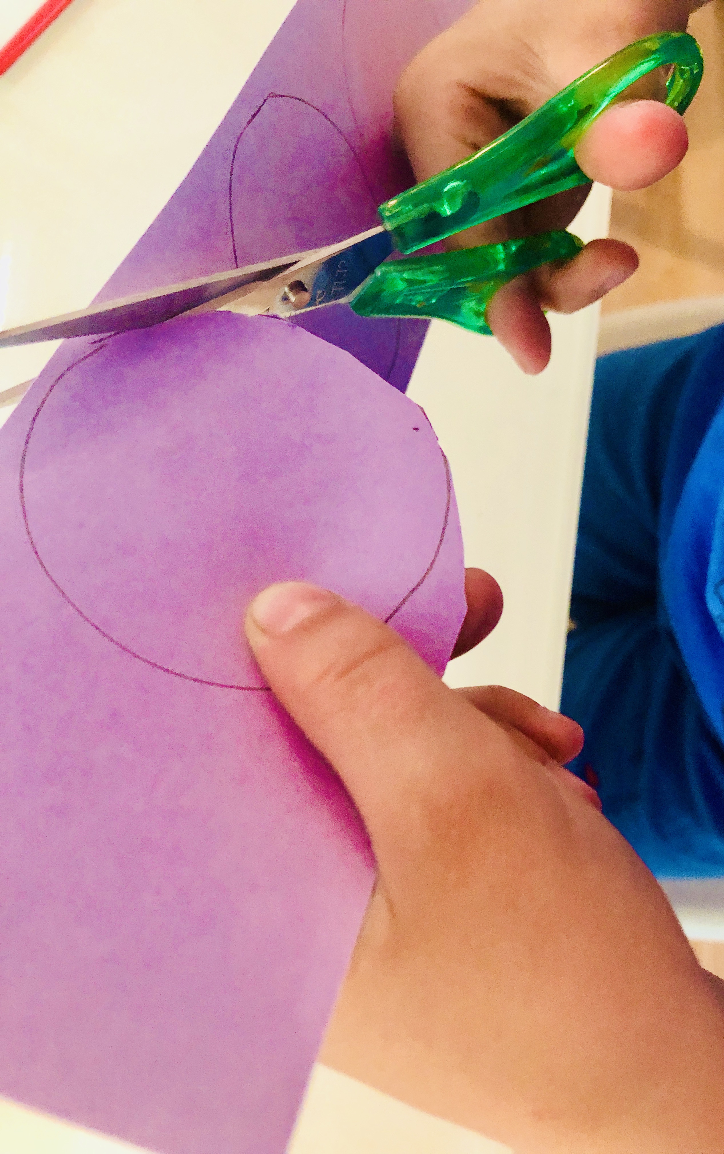 cutting out circles for the memory game