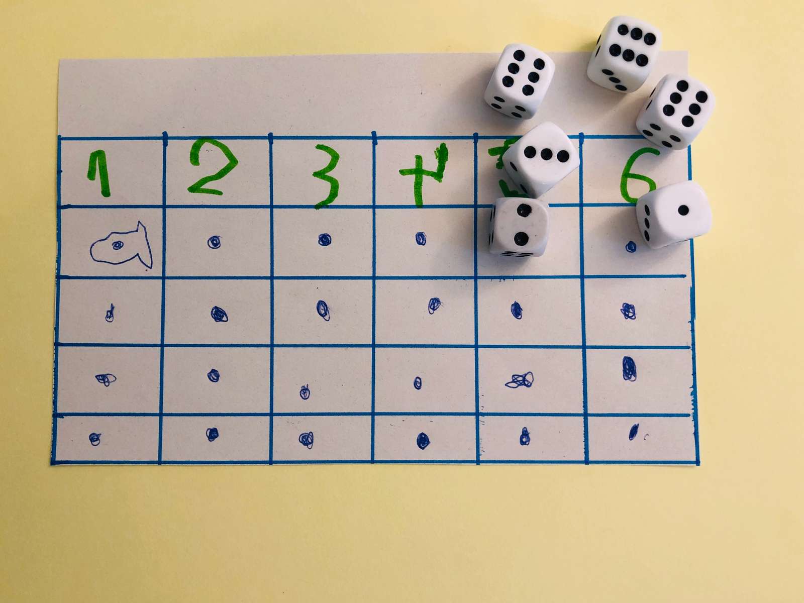 Learning and Playing with Numbers Dice Bingo