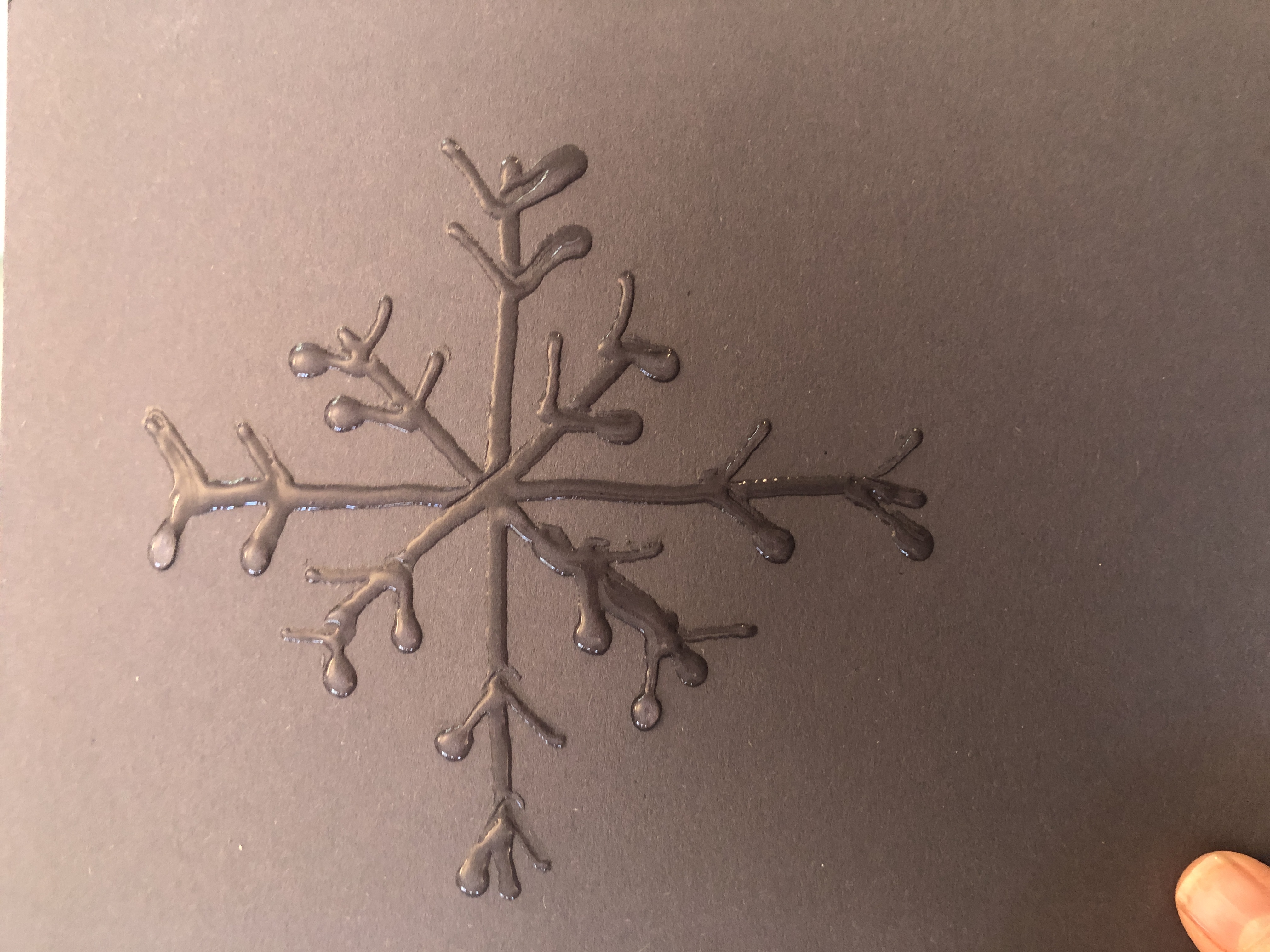 glue shaped snowflake